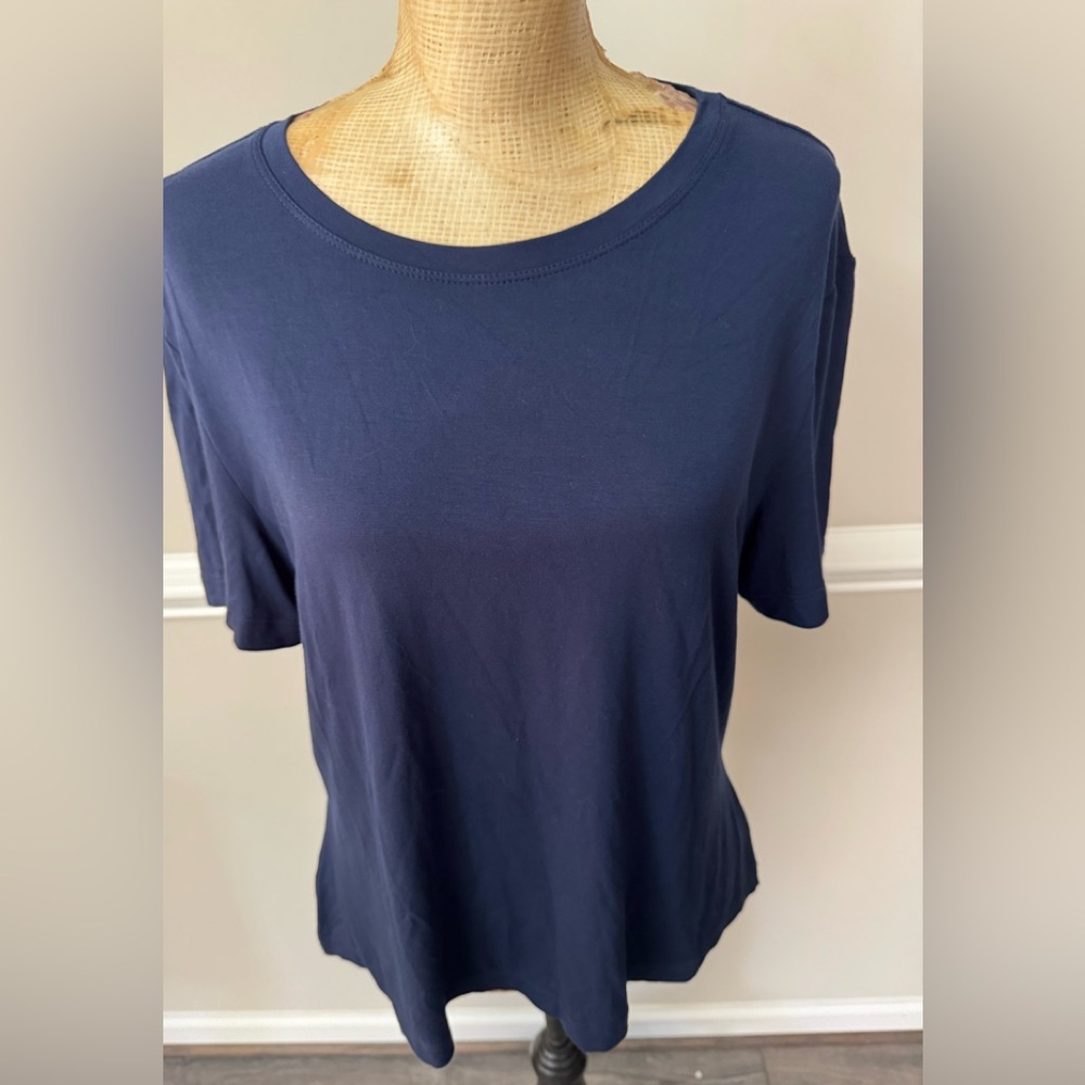 St John Women's Navy Blue‎ Top XL